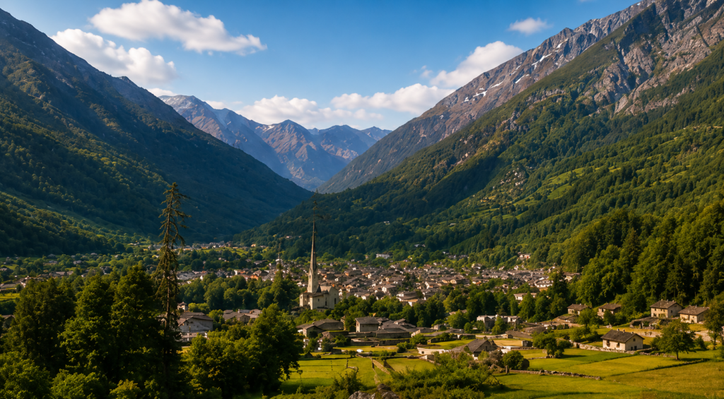 Webcam meteo Valtellina in diretta da Grosio - vista sulle Alpi